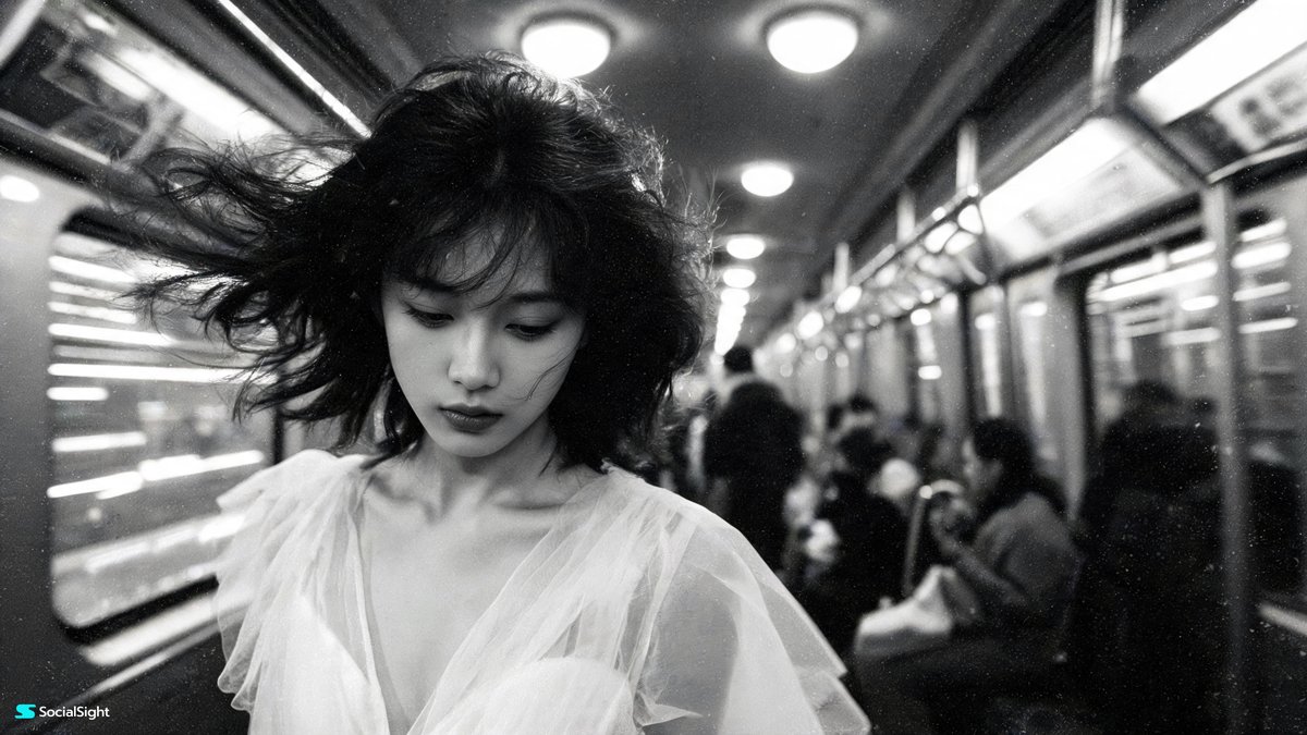 A Haunting Black And White Cinematic Fashion Photography Seedream 5.0 Prompt AI image prompt example