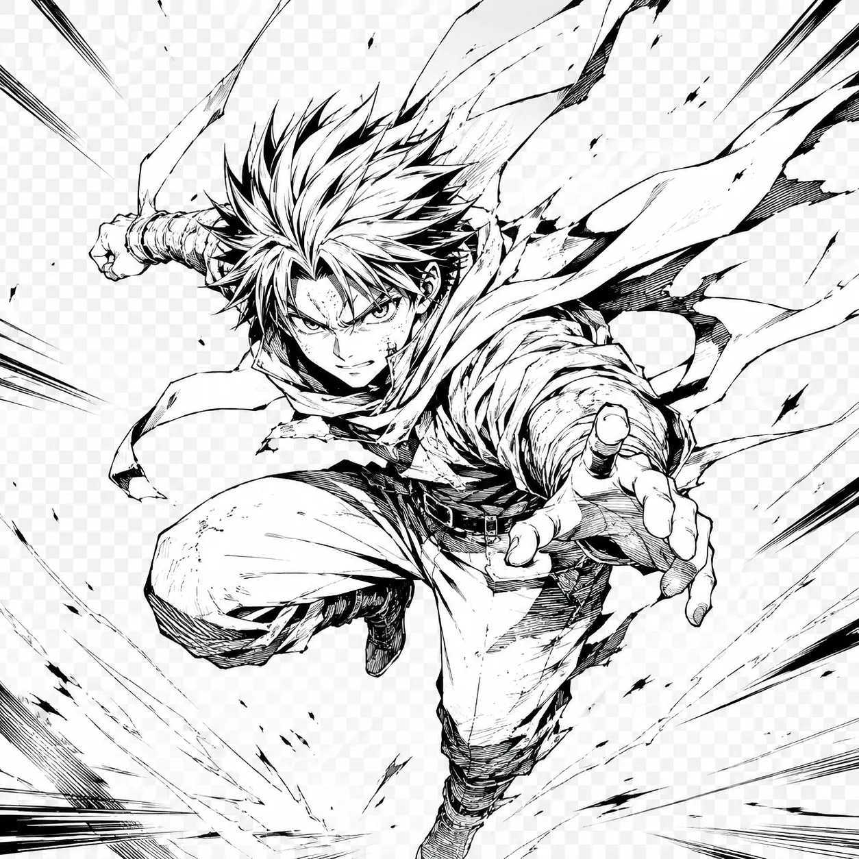 Line art Colorize Manga with AI example