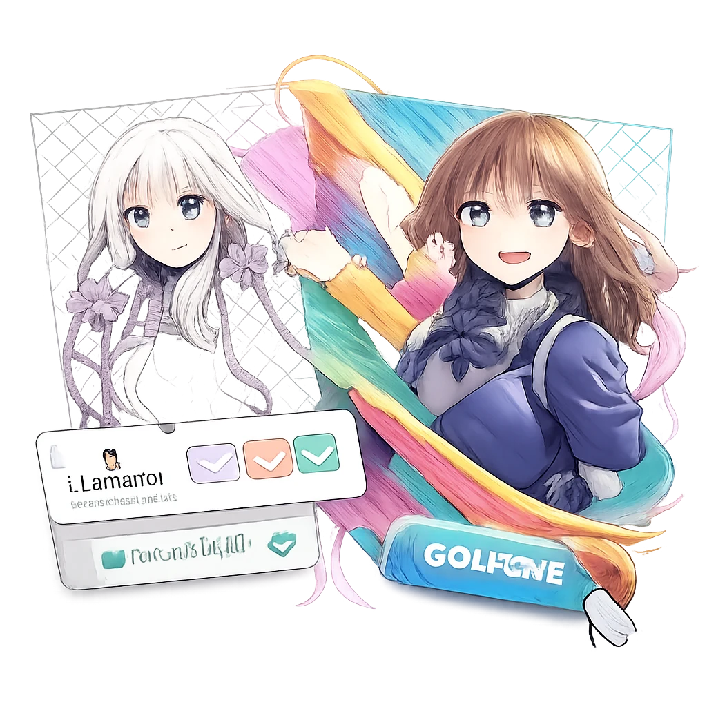 Colorize Manga with AI anime character color preview